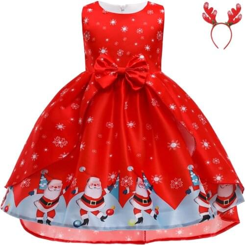2PCS Christmas Halloween Cosplay Carnival Fancy Costume Vestidos Children Birthday Party Princess Summer Dress Baby Girl Clothes