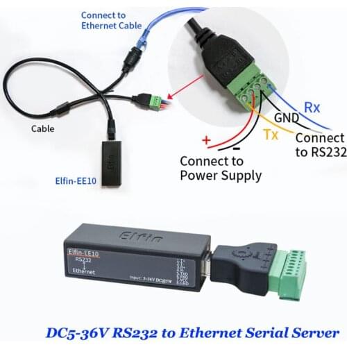 RS232 to Ethernet Serial Server Serial Port RS232 TO RJ45 Modbus TCP IP Server Client Telnet NTP Web configuration