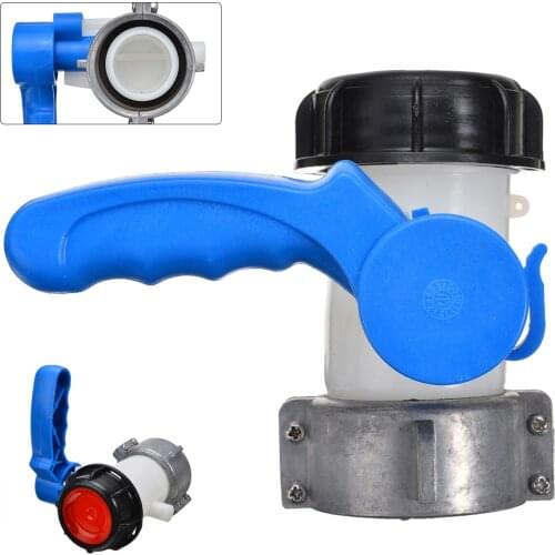 Tank Ball Valve Free Turning Aluminum Nut Plastic Container Outlet Control Acid Resistance Corrosion Resistance High Mechanical