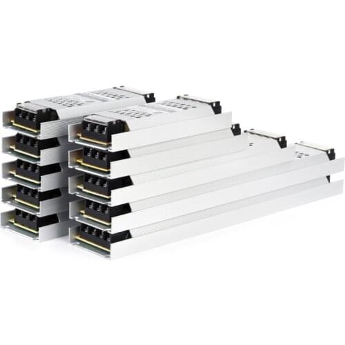Ultra Thin LED Light Power Supply DC12V 24V 60W 100W 150W 200W 300W AC190V 240V Driver Transformer Adapter FCOB WS2815 LED Strip
