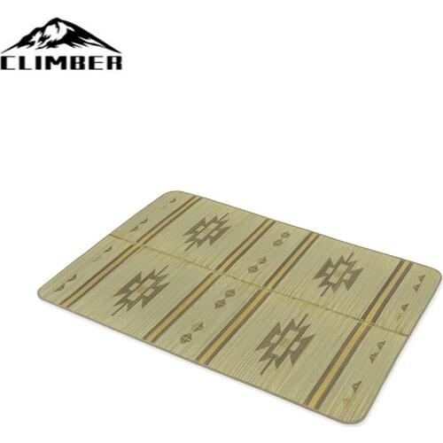 CLIMBER Thickened Non-slip Mat Natural Rush Movable Outdoor Camping Portable Prinred Straw Mat NH21FCD09