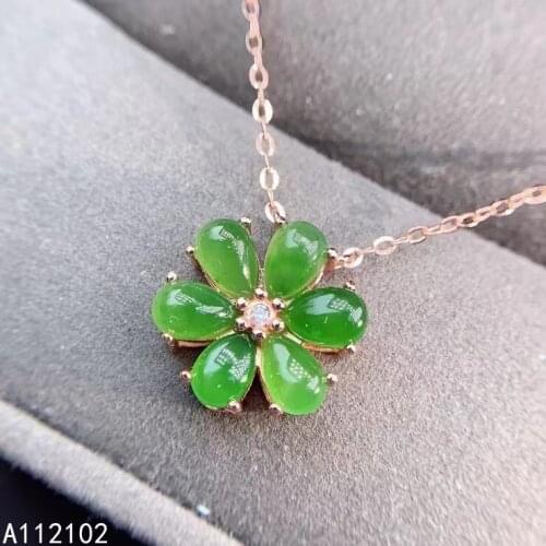 KJJEAXCMY fine Jewelry 925 Sterling Silver Natural Jasper Girl new fashion cow Pendant Necklace chain Support Test Chinese style