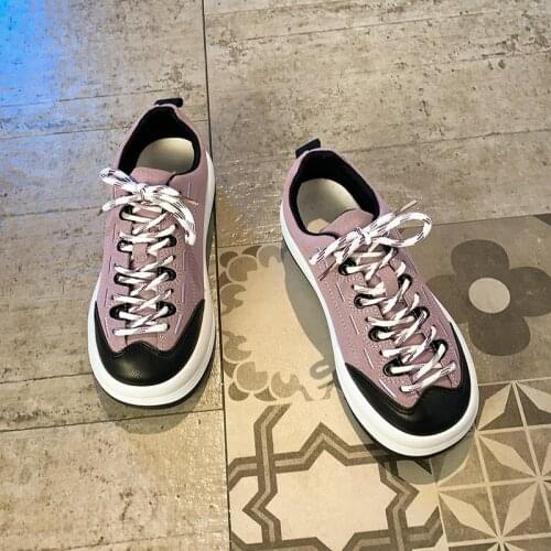 Harajuku style womens shoes spring 2021 new fashion all-match platform shoes ladies thick-soled comfortable single shoes