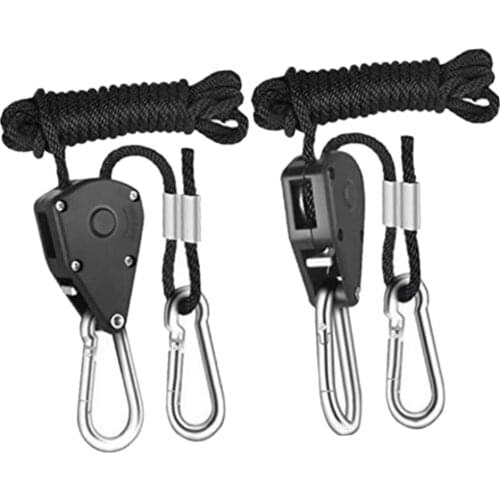 1 Pair 2.5m Long Adjustable Grow Light Rope er 68Kg Capacity Heavy Duty