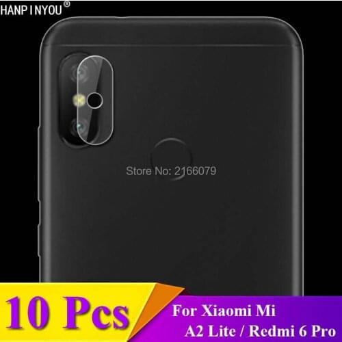 10 Pcs/Lot For Xiaomi Mi A2 Lite / Redmi 6 Pro 5.84" Rear Camera Lens Protective Protector Cover Soft Tempered Glass Film Guard