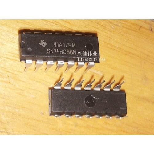 10PCS New 74HC86N SN74HC86N 2 inputs four XOR gates DIP-14