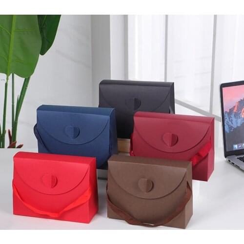 100Pcs/Lot Colorful Gift bag Underwear Socks Scarves Stockings Packing Bag Clothing Store Solid Color Envelope Paper Bag Handbag