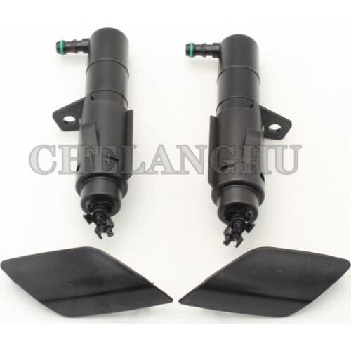 2pcs Left And Right Side For VW Golf 6 MK6 GTD 2009 2010 2011 2012 2013 Headlight Washer Sprayer Nozzle Cylinder Jet And Cap