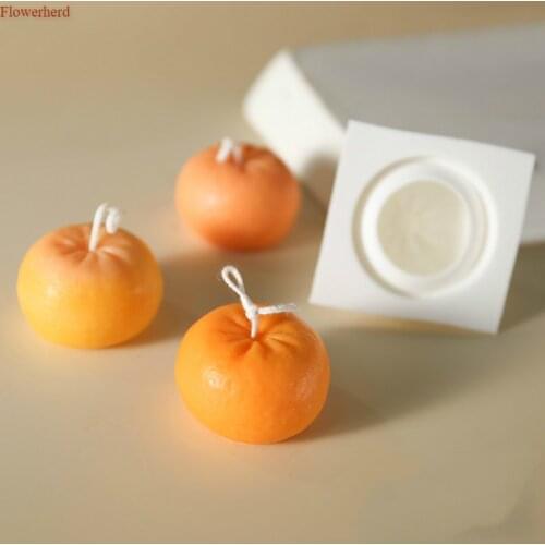 Diy 3d Candle Mold Fruit Candle Orange Mold European Festive Atmosphere Candle Orange Candle Silicone Mold Wedding Decor