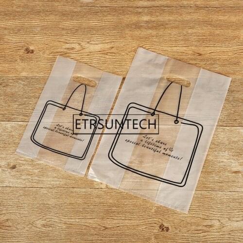 500pcs Bakery Baking Cake Toast Biscuit Cookies Pastry Nougat Food Takeaway Handbags Plastic Packaging Bags