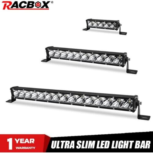 7'' 13'' 20 inch LED Light Bar 12V 24V Broad Spot Beam Slim Led Work Light 6000K Super Bright for Offroad Jeep Truck SUV ATV