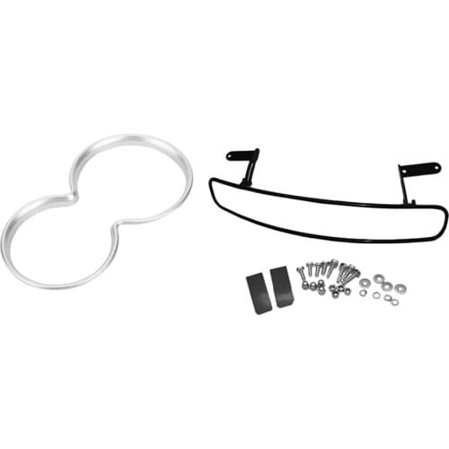 Car Silver Chrome ABS Interior Water Cup Holder Frame Cover Trim for Renault with Wide Rear View Convex Golf Cart Mirror