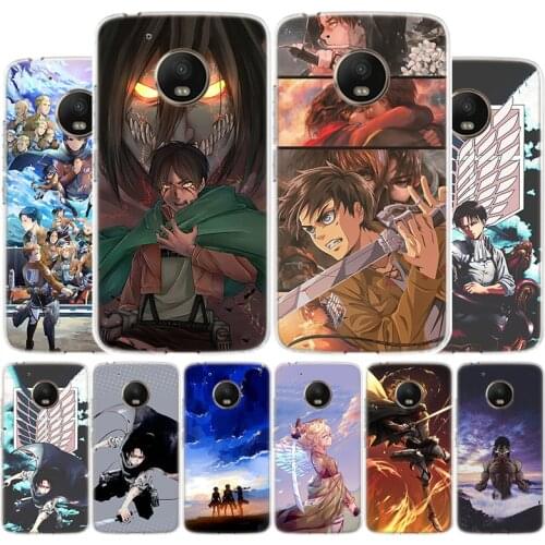 Attack on Titan MIKASA ARMIN Levi Phone Case For Motorola Moto G9 G8 G7 G6 G5 E6 E5 Plus Play Power + One Action Macro Cover Coq