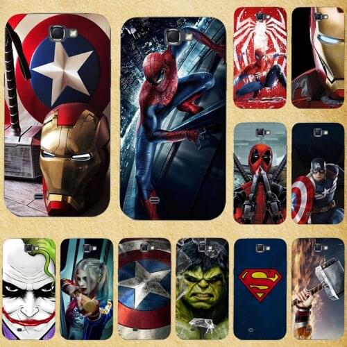 Super Hero Phone Case Cover For Samsung Galaxy Note 2 II N7100 5.5" Silicone Cover for Galaxy Note2 N7100 N7108 N7109 N719 Bags