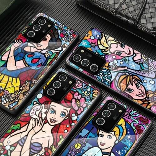 Tempered Glass Cover Disney Retro Color Art For Samsung Galaxy S20 FE S10e S10 S9 S8 Ultra Plus Lite Plus 5G Phone Case