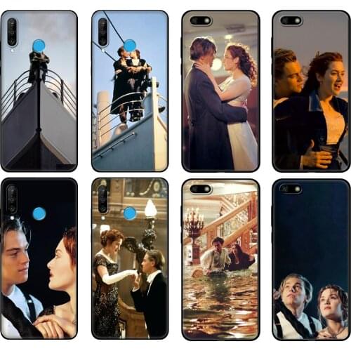 Black tpu Case For Huawei Honor 20 Lite 10 10i 20S 30S 30 Case Honor 7A 5.45 7s 7C 5.7 Case Cover Shell Titanic Rose Jack