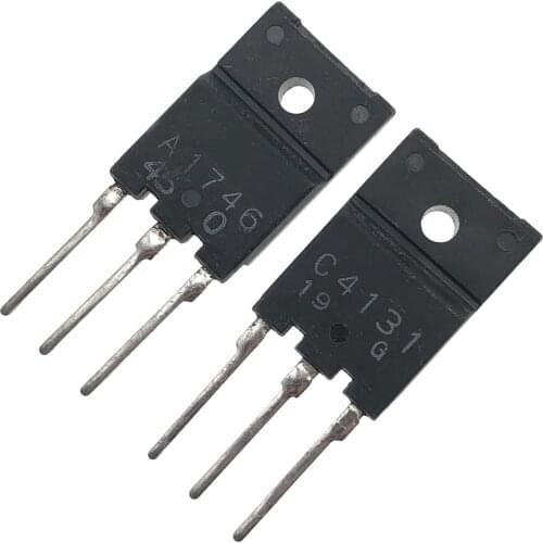 10pairs 2SA1746 TO-3PF A1746 + 2SC4131 C4131 TO3PF Silicon NPN + PNP Epitaxial Planar Transistor free delivery