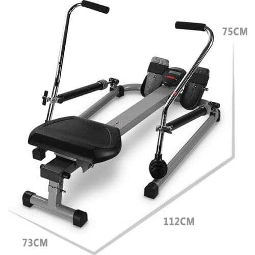 Multi-Function Rowing Machine Fitness Equipment Double Resistance Adjustment Home Silent Hydraulic Rowing Exercise Aerobic