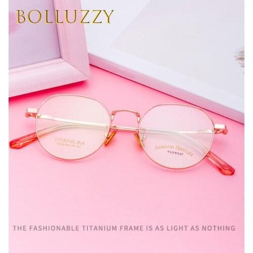 Super Small Round Glassess Titanium Eyeglasses Frames for Men Prescription Glasses Women Optical Vintage Students High Degree