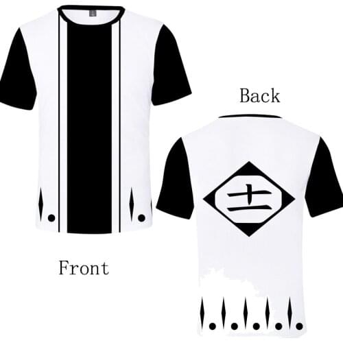 New BLEACH Cosplay T-shirt Anime Kurosaki ichigo t-shirt terylene Summer Tops Tees
