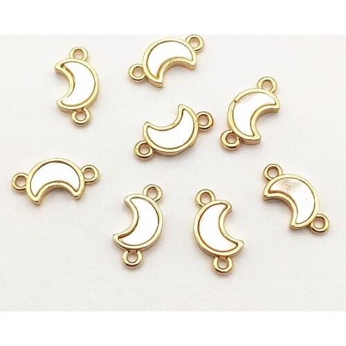 New Arrival!14x7mm 50pcs Real shell With Copper Connectors For Handmade Necklace Earring DIY Parts Jewelry Findings & Components