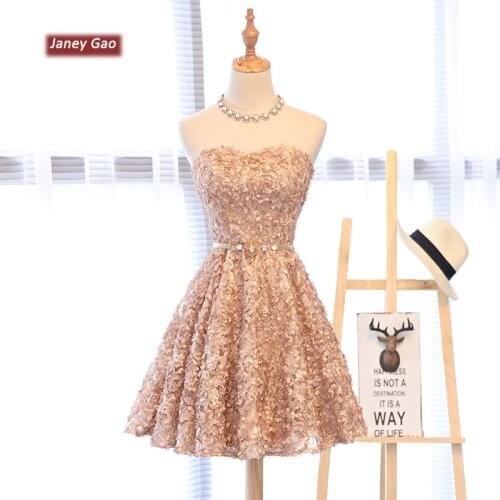 2019 New arrival elegant women short prom dress A-Line Sweetheart Short Prom Dresses Sexy Backless Lace-Up Knee-Length Party Dre