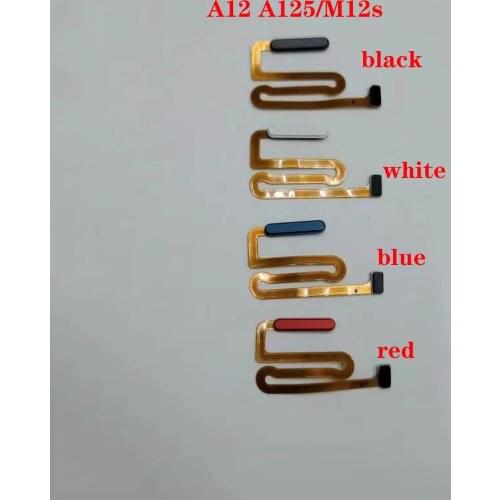 For Samsung Galaxy A12 A125 Original touch ID Fingerprint Sensor scanner Home Return Key Menu Button Flex Cable