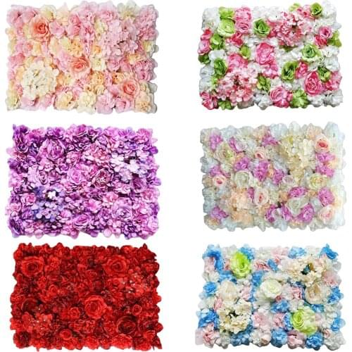 Flower Panels 24x16'' for Wall Screen Artificial Flowers Romantic Floral Backdrop