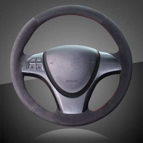 Hand Stitched Braid Car Steering Wheel Cover for Suzuki kizashi 2010 Interior Accessories Auto Braid On The Steering Wheel Cover