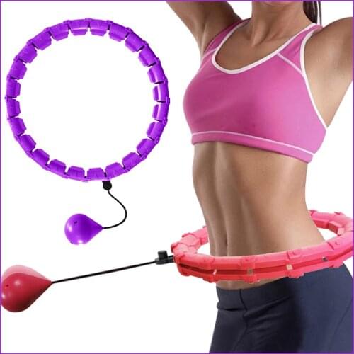 24 Section Adjustable Sport Hoops Abdominal Thin Waist Exercise Detachable Hoola Massage Fitness Hoop Training Weight Loss