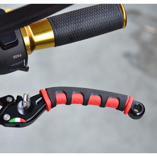 2pcs/pair Motorcycle Bicycle Brake Handle Silicone Sleeve Soft Anti-Slip Handle Sleeve Protective Handlebar Accessories