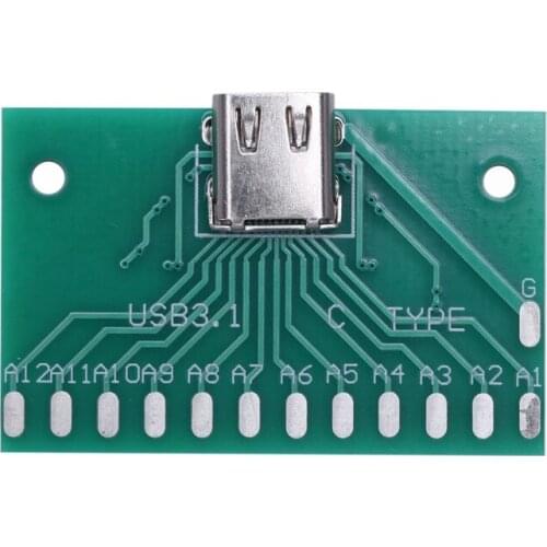 Diy 24Pin Usb-C Usb 3.1 Type C Female Socket Connector Smt Type With Pc Board