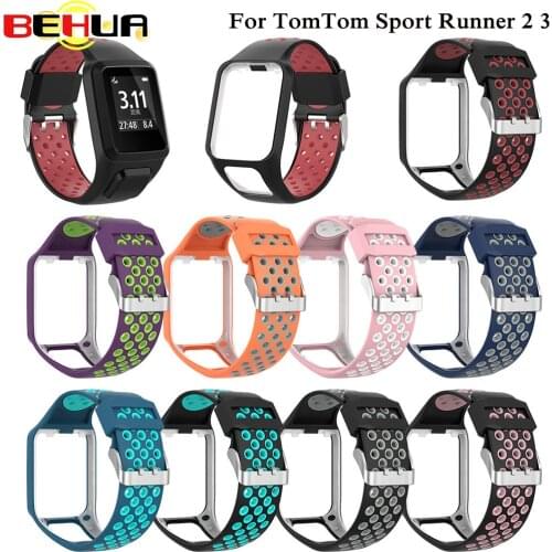 Replacement Bracelet For Tomtom Watch Strap Silicone Band For Tom tom Runner 3/Adventurer/Golfer 2/Runner 2 Cardio/Spark 3 Music