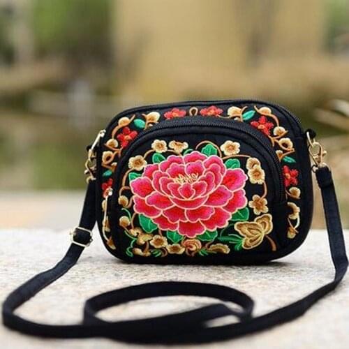 Vintage Women Handbag Hmong Vintage Tote Messenger Hippie Ethnic Shoulder Bag Embroidery Boho