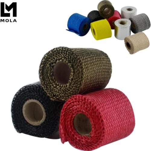 50mm 1Meter Performance Exhaust Tape Manifold Downpipe Insulating Heat Wrap 2\" inch 1901