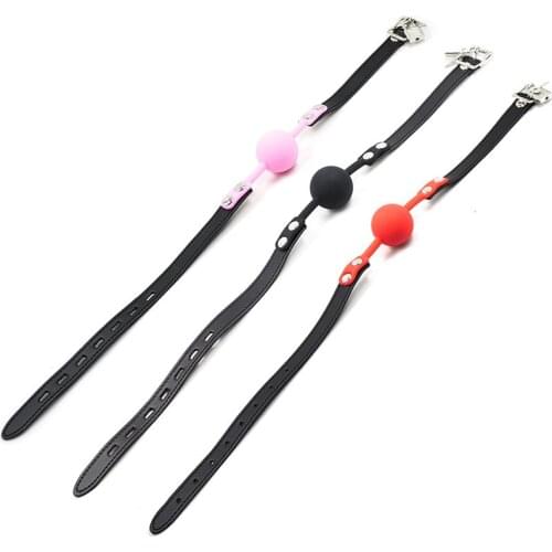 Lock Silica Gel Mouth Ball Medical Silicone Plug Gag Adult Bondage Sex Game Toys