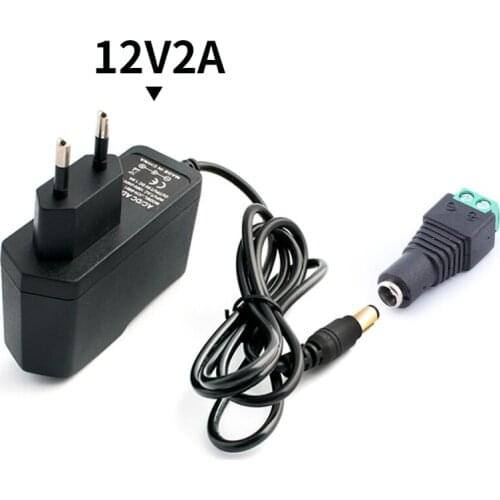AC/DC Adapter Charger 110V 220V to 12V 2A Power Adapter Converter Transformer 12 volts Power Supply For LED Light strip Lamp