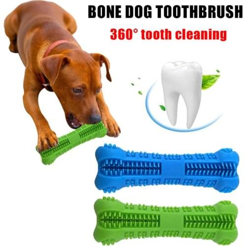 Pet Dog Toothbrushes Chew Toy Doggy Brush Stick Soft Rubber Teeth Cleaning Dot Massage Toothpaste for Small Dogs Pets Toothbrush