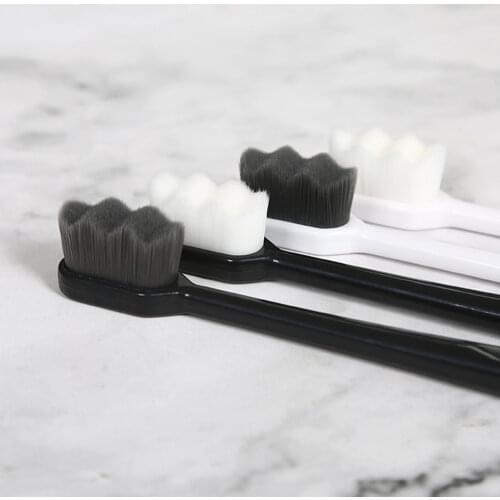 Soft-bristle Toothbrush Black White Heart Couple Brush Teeth Eco Friendly Nano Adults Toothbrush Dental Care Kid Brush