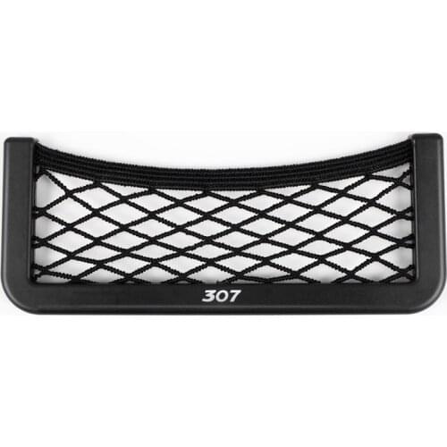 1pcs Car Seat Side Back Storage Net Bag Phone Holder Pocket Organizer for Peugeot 307 Accessories Car Styling
