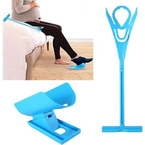 1 PC Injuries Supplies Elderly Helper Wearing Sock Aids Unique Cradle Design Portable Plastic System Flexible Sock Stocking Aid