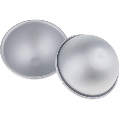 2 Pieces Half Round DIY Metal Bath Ball Mold Mould Baking Ball Tool Sphere Homemade