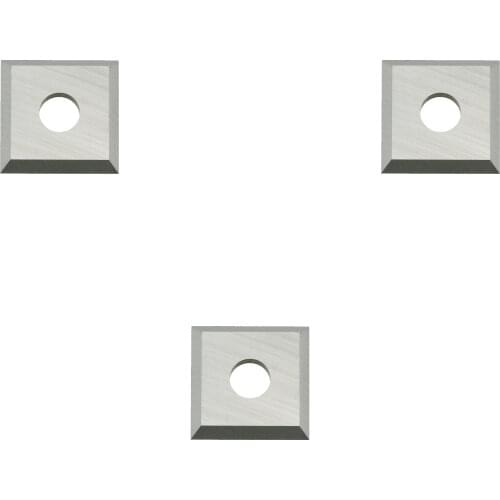 12mm (.47") Square Straight Woodworking Carbide Insert Cutters (12mmX12mmX1.5mm)4-Edge for Wood Turning Lathe Tools 3 Pcs