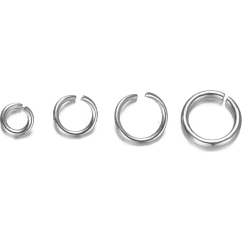 500Pcs / Lot 100% Stainless Steel 4-7mm Jump Ring Lobster Clasp DIY Necklace Jewelry