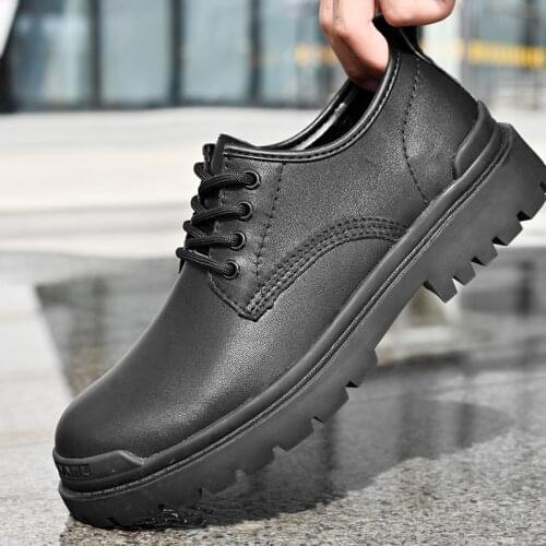 Brand Breathable Mens Oxford Shoes Thick Bottom Dress Shoes Men Fashion Leather Casual Shoes Fashion Black Formal Mens Shoes
