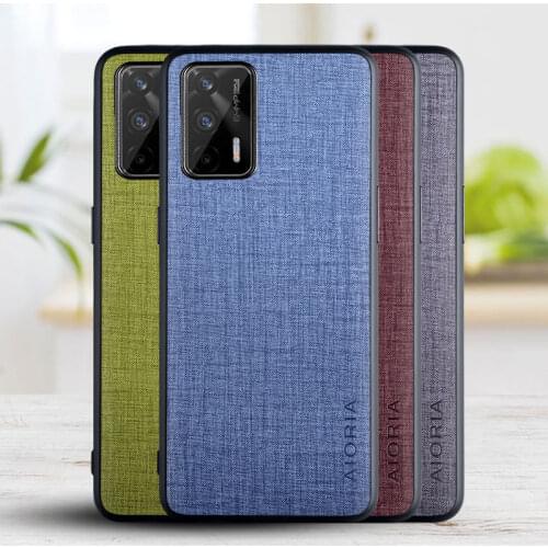 Case for Oppo Realme GT 5G funda cover Cross pattern PU leather cover phone for Realme GT 5G case funda coque