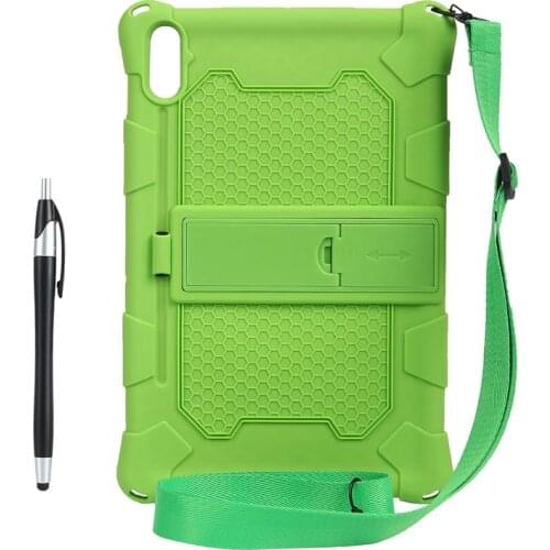 Tablet Case for Samsung Galaxy Tab S7 11 Inch 2020 T870/T875 Silicone Case Anti-Drop Tablet Stand with Pen and Strap