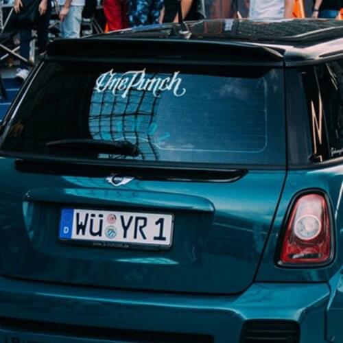 Black/Sliver Creative Fond Decal Daily Driven Waterproof Auto Car Front Window Windshield Decal reflective Sticker S059