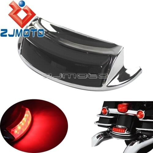 For Harley 2009-later FLHTC FLHTCU FLHTCUL FLHTK FLHTKL 2016-later FLTRU LED Auxiliary Rear Fender Tip Light Smoke Lens