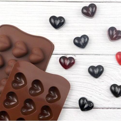 Heart Silicone Mold Chocolate Desert Mold Fondant Patisserie Candy Bar Mould Cake mode Decoration kitchen Baking Accessories